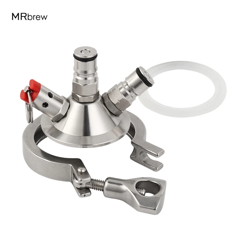 

Sankey Keg Ball Lock Tapping Head 2'' Tri-Clover Kit Tri-Clamp Commercial Keg To Ball Lock Conversion,Homebrew Kegging Equipment