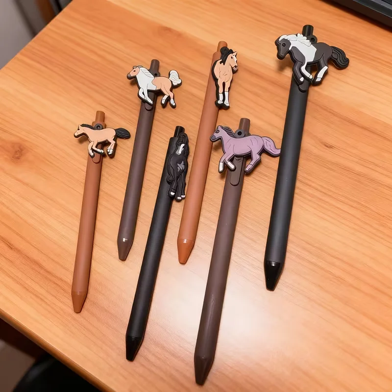 8 Stück Kugelschreiber mit Pferdemotiv, zufälliger Stil (2 Stifte + 6 Stiftminen), Geschenkstifte für Schüler zum Schreiben. – Detail 6