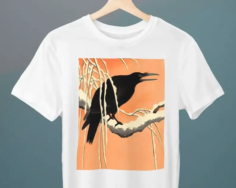 

Crow, Ohara Koson, Unisex, Halloween T-Shirt, Crow T-Shirt, Art T-Shirt