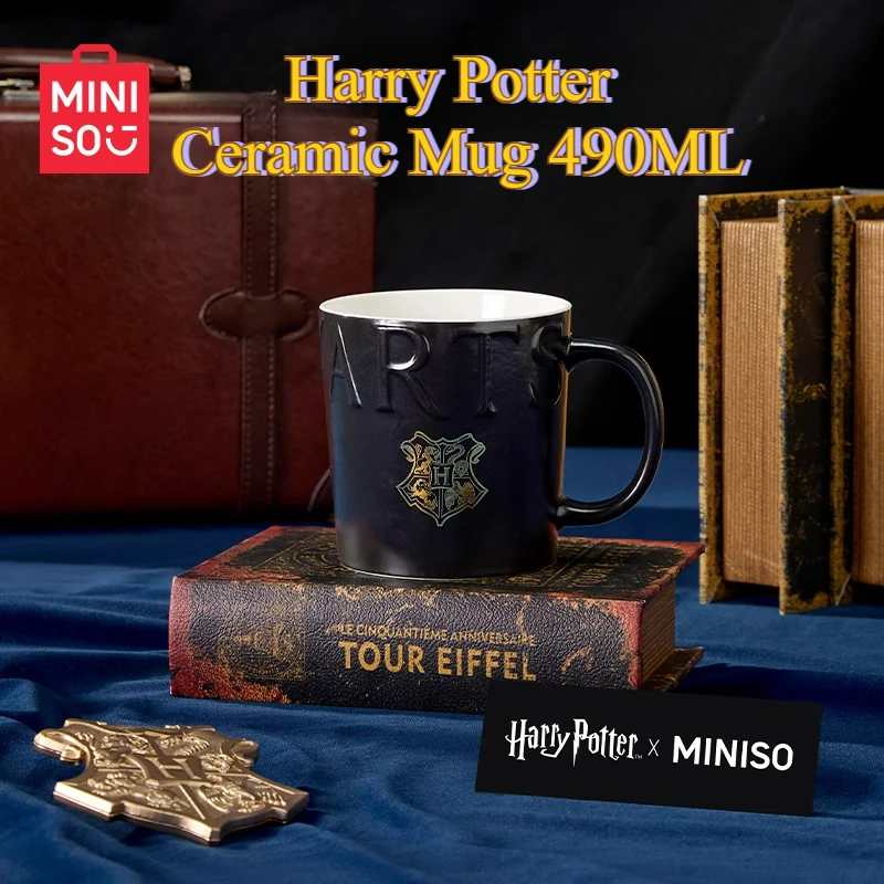 

490ML MINISO Harry Potters Ceramic Mug Hogwarts School High-value Large-capacity Mug Birthday Gift