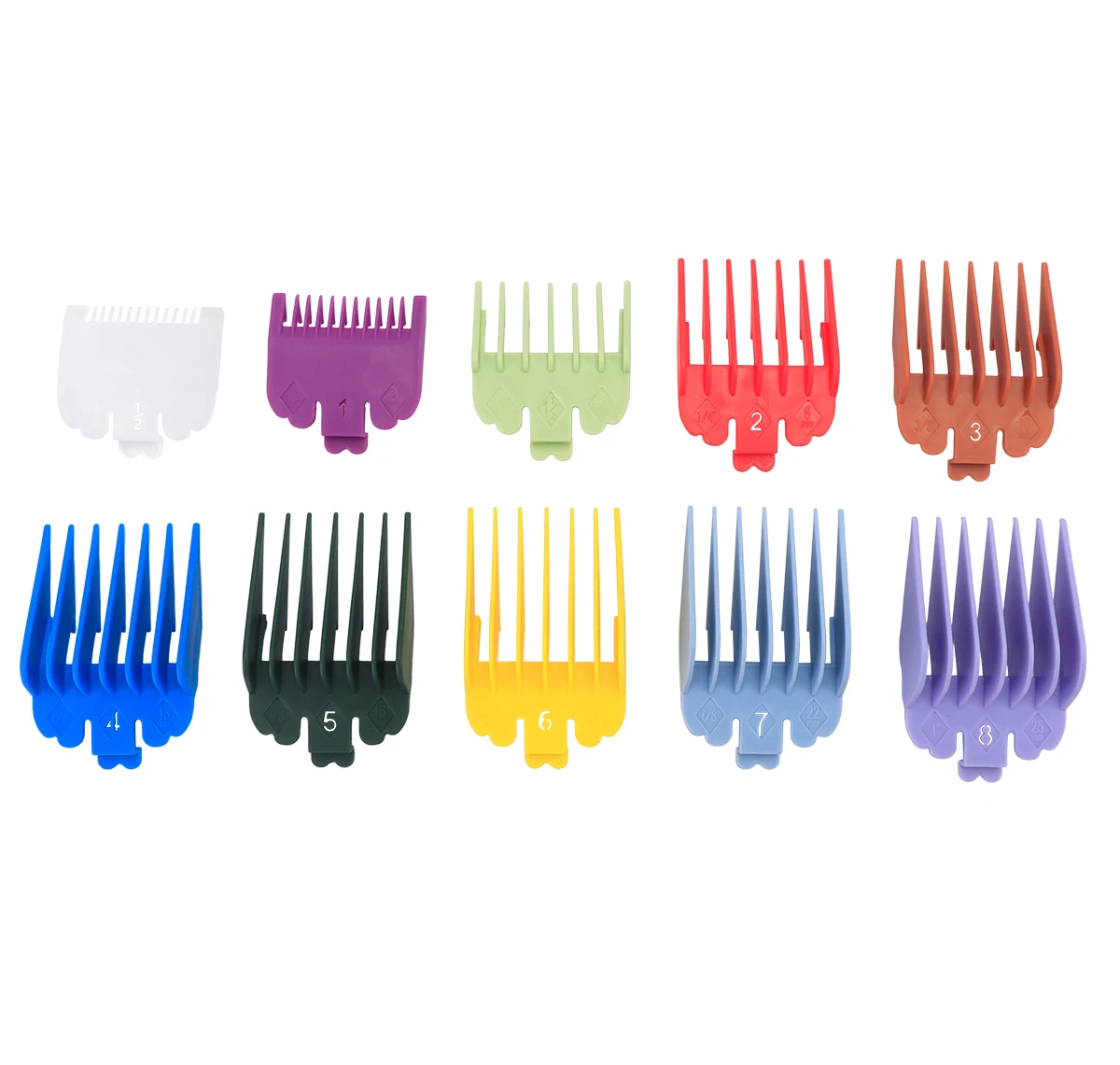 Verschiedene Größen Haarschneidemaschinen-Schutz, Friseurzubehör, professioneller Trimmer-Aufsatz, Begrenzungskämme, Ersatzschutz, 10-teiliges Set – Detail 12