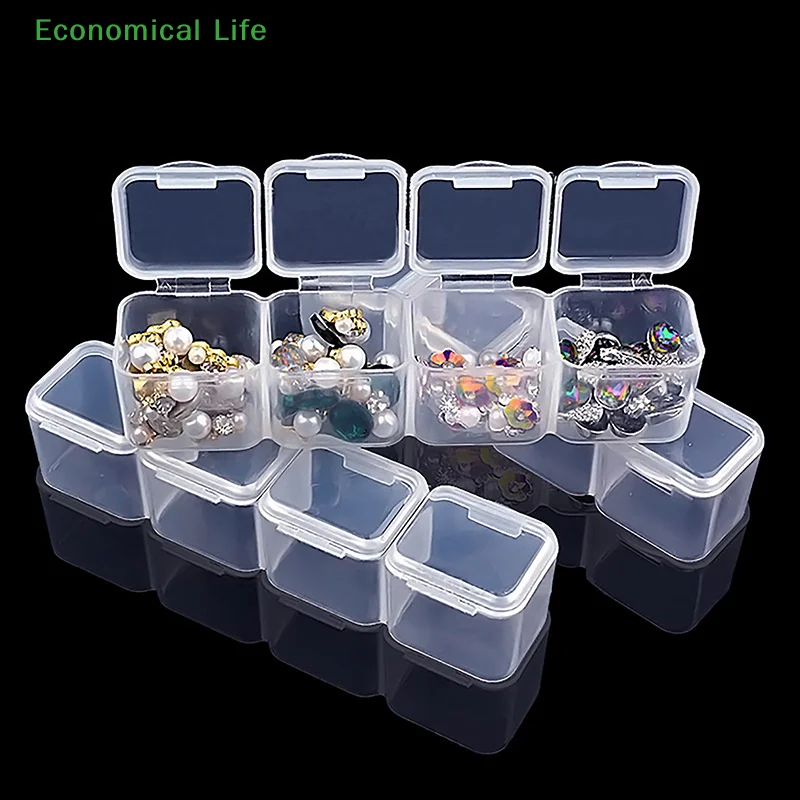 28 Grids Clear Organizer Box Jewelry Box Dividers Earring Storage Containers Diamond Painting Case For Cross Stitch Nails Sewing