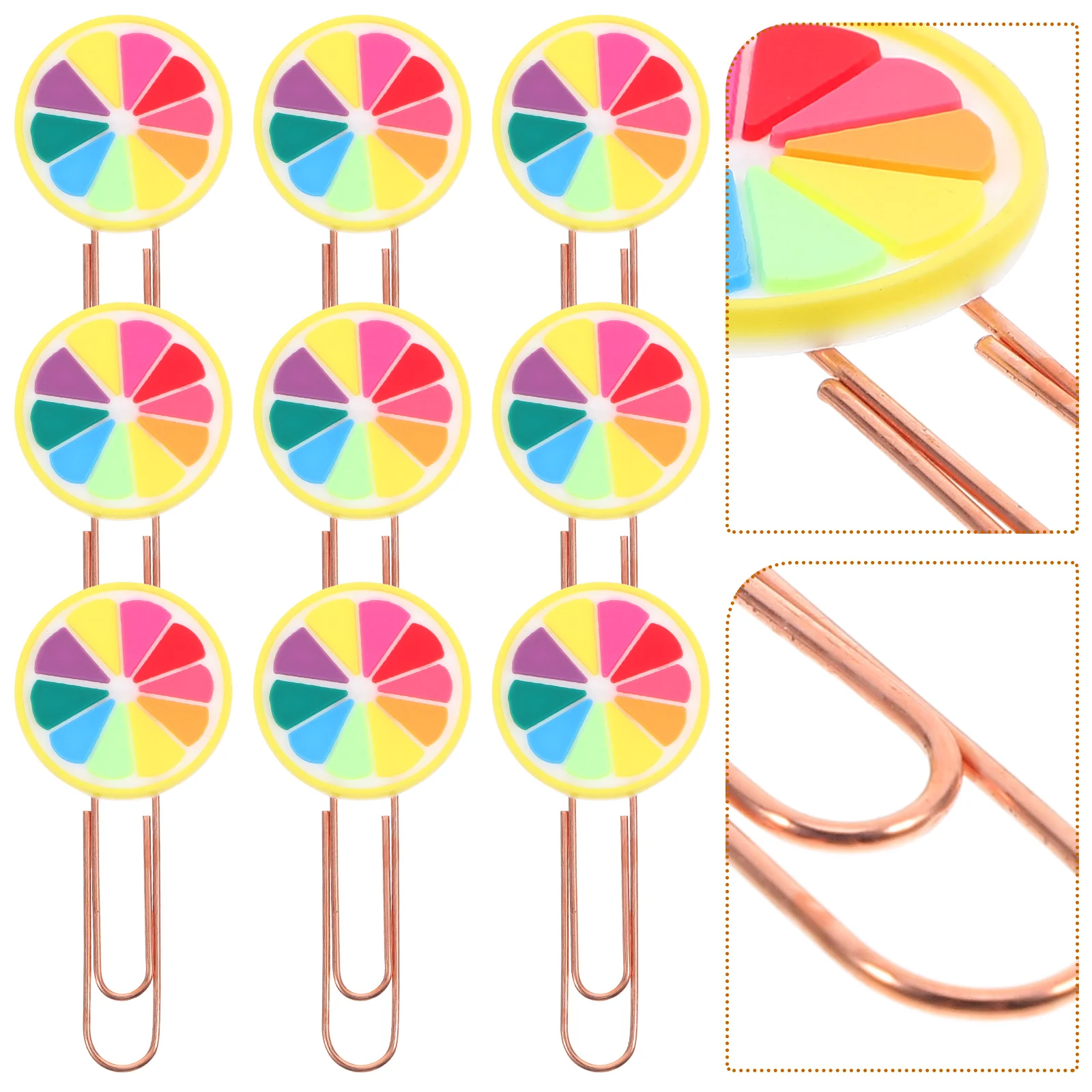 

20pcs Strawberry Bookmark Creative Shaped Paper Clips Metal PVC Cute File Clips for Photos Notes School Office