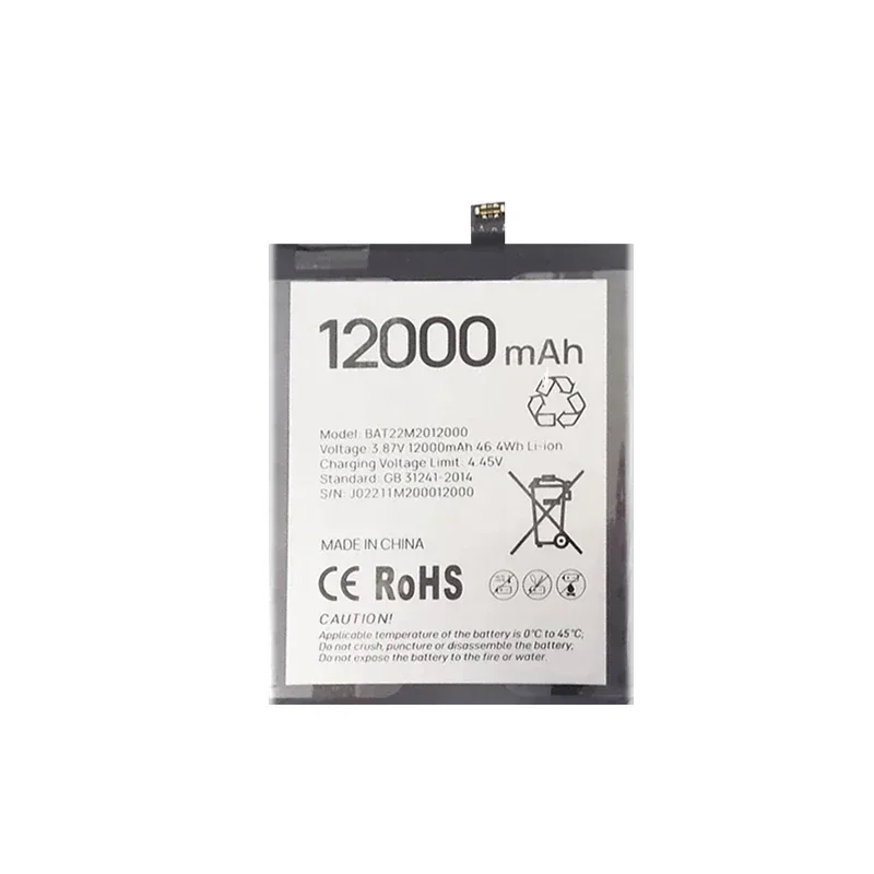 12000mAh Portable Battery For DOOGEE S89 Pro S89Pro Replacement Mobile Phone Batteries