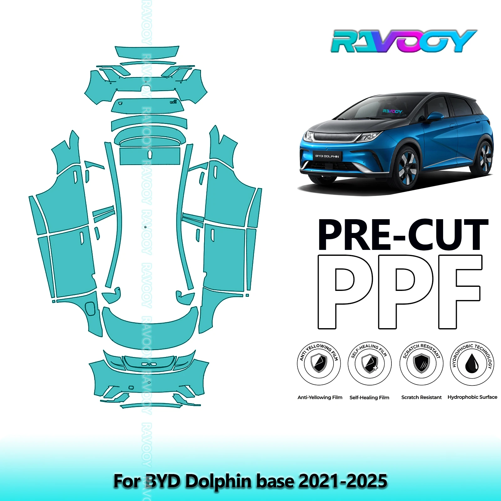 

Full Vehicle Clear Bra Precut PPF Paint Protection Film For BYD Dolphin base 2021-2025