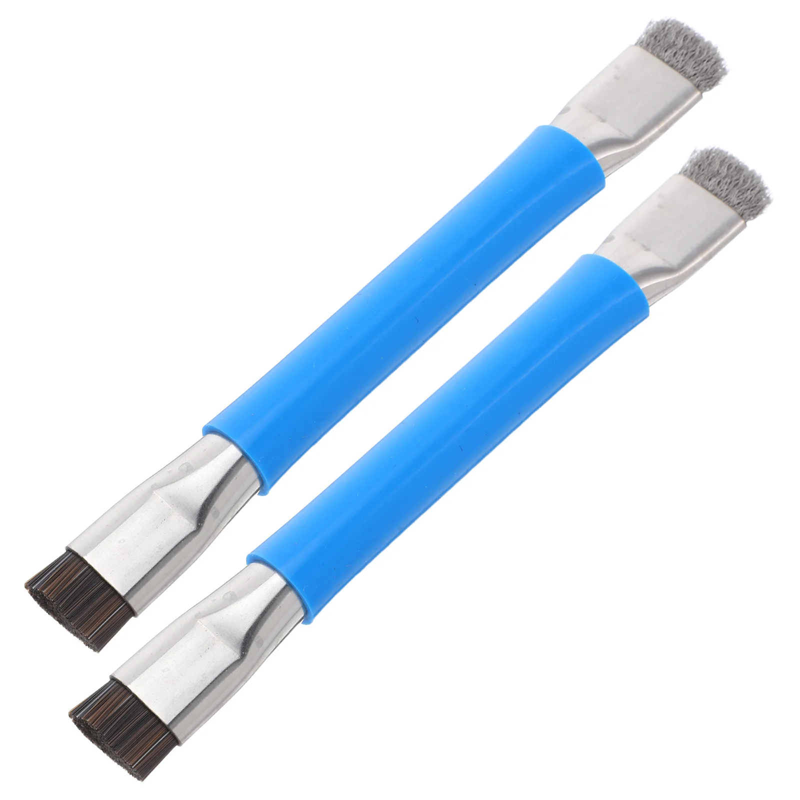 

2 Pcs Mobile Phone Dust Cleaning Brush Cleaner Tool Anti-static Keyboard and Earphone Hairbrush Steel