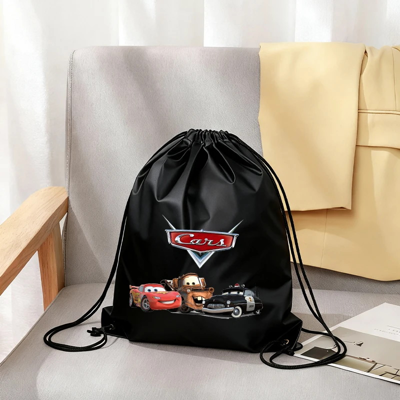 car Drawstring Bag Man women Cute Anime Print Cars Movie Boy Portable Pocket Game Party Gift Hand Bag Pouch