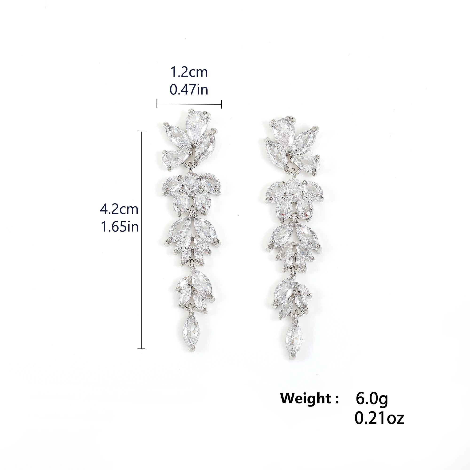Luxury Pear Shape Marquise Zircon Bridal Earrings AAA Shiny CZ Long Drop Dangle Earring Wedding Jewelry