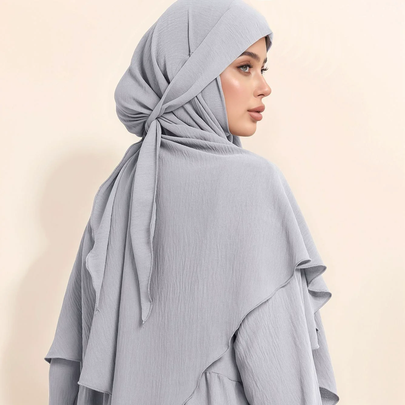 

2025 New Solid Color Headscarf Fast Selling Middle East Dubai Turkey Shawl Headscarf Fashionable Accessory