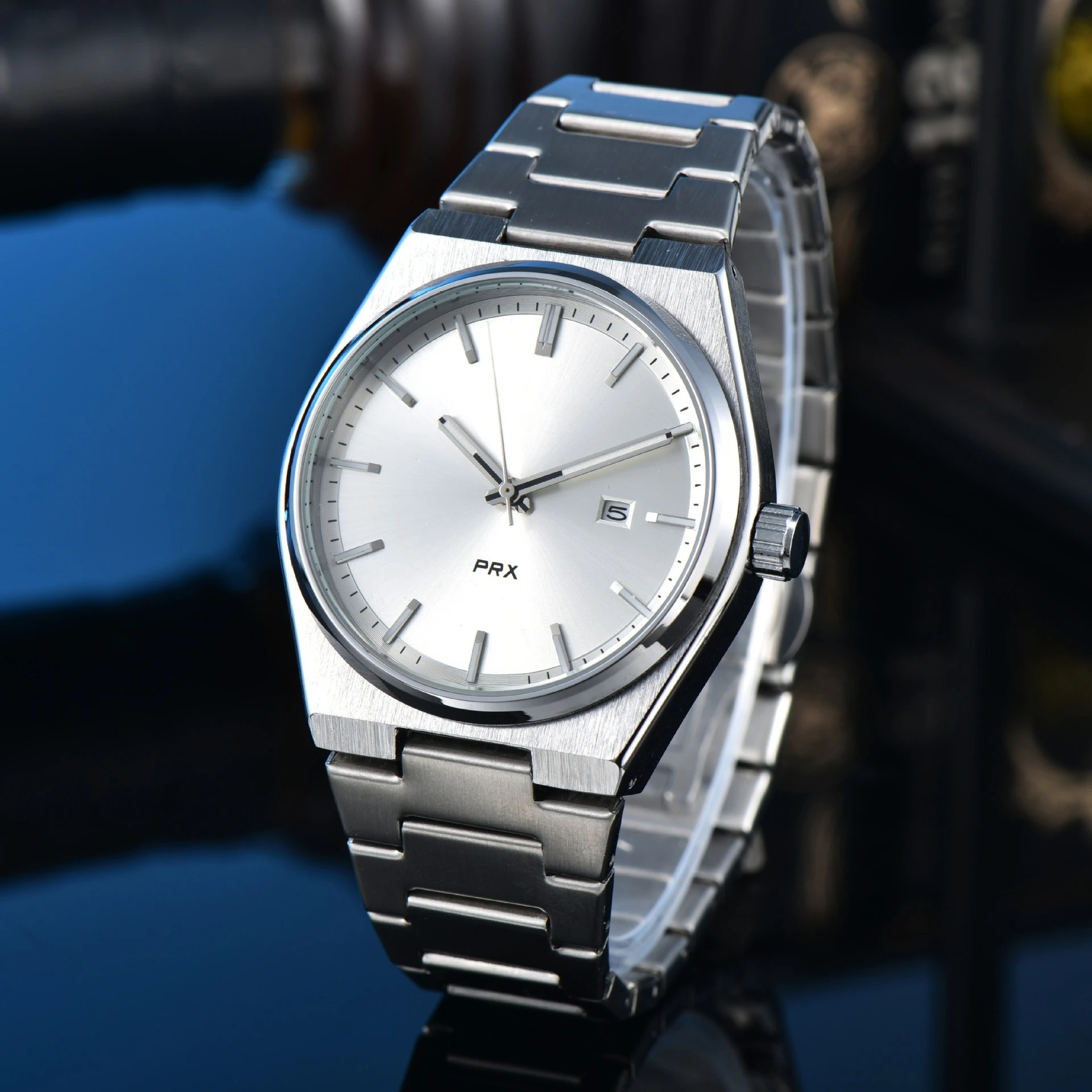 New Designer Mens Watch Original Skeleton Flywheel Stainless Steel Strap Sporty Luxury High Quality Wristwatch