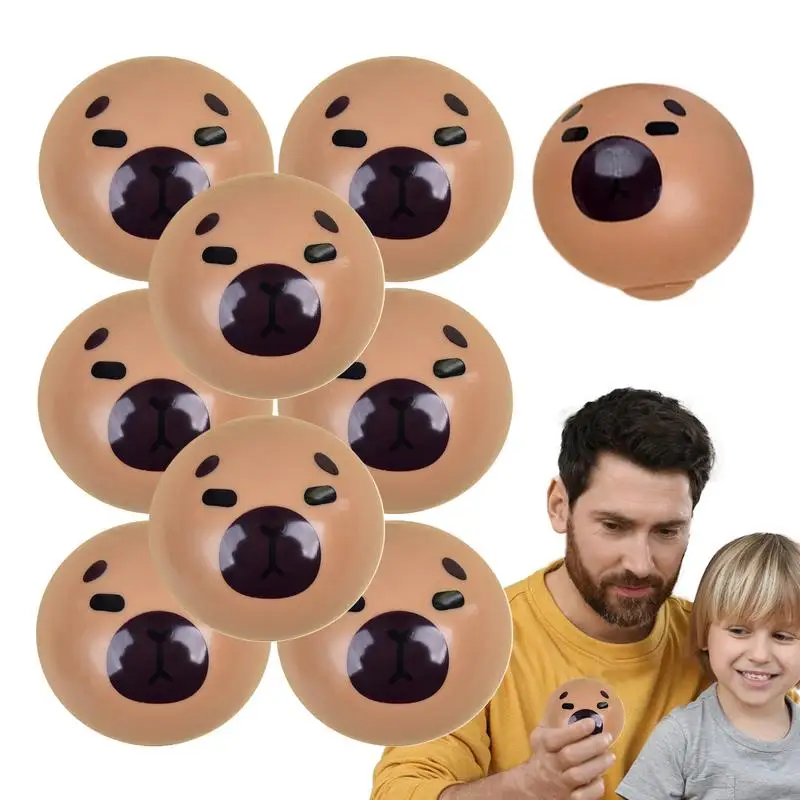 

Игрушки-антистресс для детей: 9 шт. ультрамягких сжимаемых шариков в форме капибары для мальчиков, девочек, малышей и взрослых