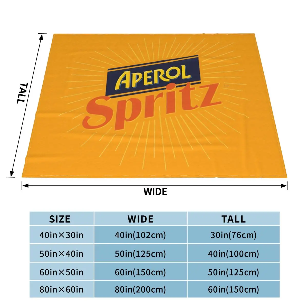 Aperols Spritz Blanket Fleece Summer Multifunction Super Soft Throw Blanket for Sofa Travel Bedspreads