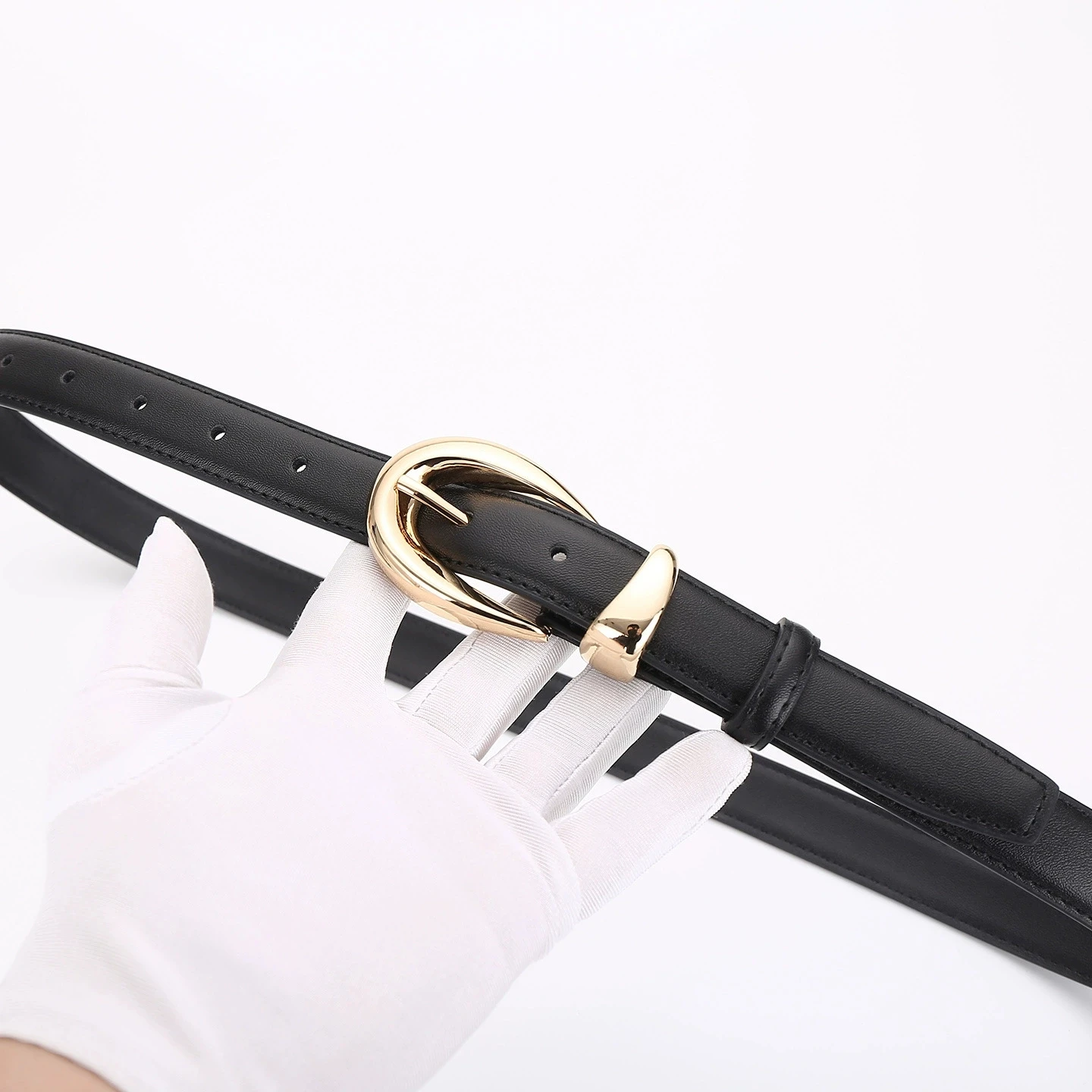 Women's genuine leather belt; versatile belt for women; Amazon bestseller; simple pin buckle; business casual belt for women view 3