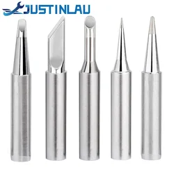 Bare Copper Soldering Iron Tip Set, aquecimento interno, temperatura constante, suporte de cabeça, I + B + K + 3C + 2.4D, 5pcs