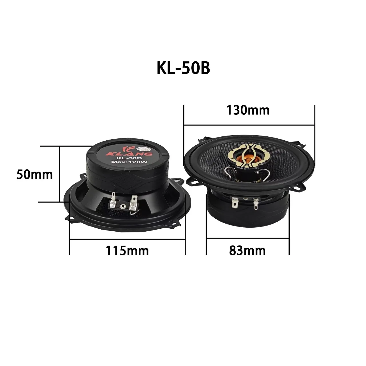 Wholesale 4/5/6/6*9 inch Auto Speakers Manufacturers Car Horn Coaxial 2 Way  Car Audio Universal 60w 4 Ohms Car Sound Speakers