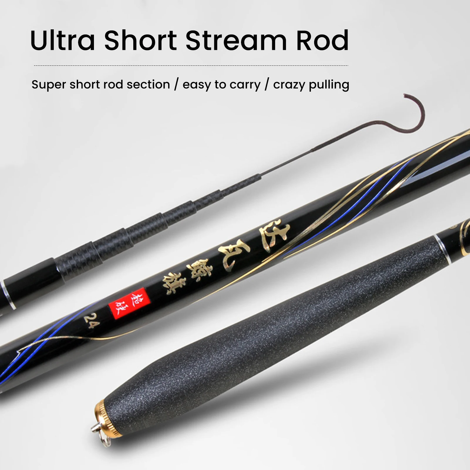 Telescopic Long Fishing Rod with Light and Rigid Rod Body for Outdoor Camping Use XR-Hot