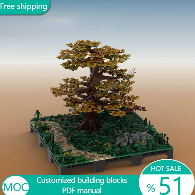 2660 Stück Bäume Diorama eines Ahornbaums MOC Anpassen des modularen Bausteins kreatives Design pädagogisches DIY-Spielzeug Geburtstagsgeschenk