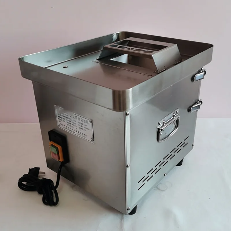 Commercial Automatic Stainless Steel Meat Cutting Slicing Dicing Motor As Core Component Cutter Meat Slicer
