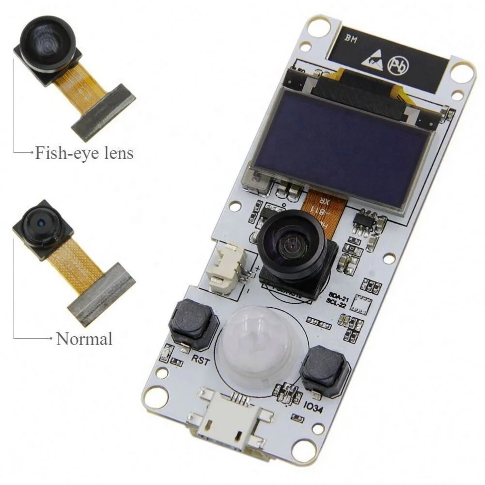 

TTGO T-Camera ESP32-WROVER-B OV2640 Camera Module ESP32 WROVER PSRAM Camera Module 0.96 OLED ESP32-WROVER