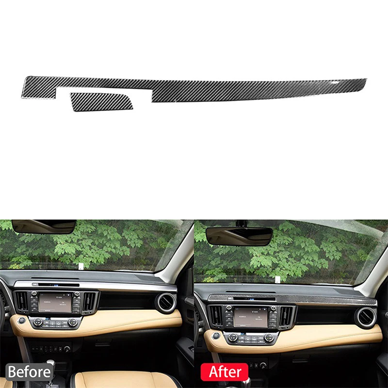 ダッシュボードトリム,車内アクセサリー,左ハンドル用,センターコンソール,トヨタrav4 2013 2014 2015 2016 2017 2018