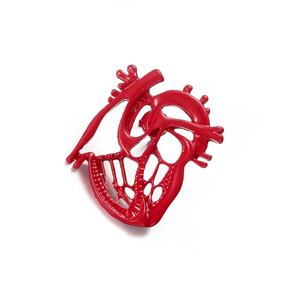 Heart Vessel Anatomy Enamel Pin Brooch Medical Organ Badge Jewelry Lapel Jacket Decoration Suitable for Doctors and Nurses