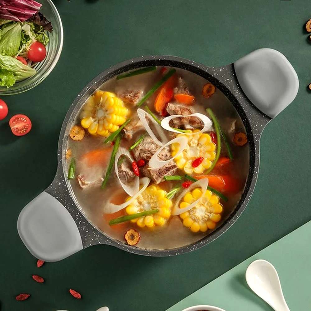 

COOKER KING Household High Appearance Double Ear Non-stick Cooker Large Capacity Cooking Pots Maifan Stone Enamel Pot