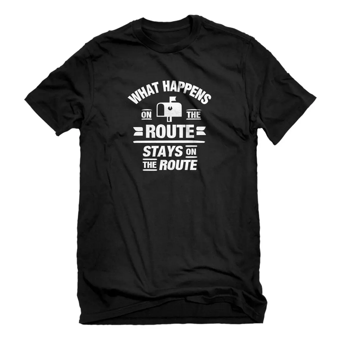 Mens What Happens on the Route Stays on the Route Short Sleeve T-shirt #3132