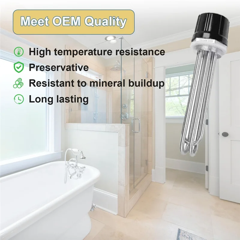 B47B-Electric Water Heater Replacement 230MM DN40 4.5KW Power 304 Stainless Steel Tubular Design For Efficient Heating