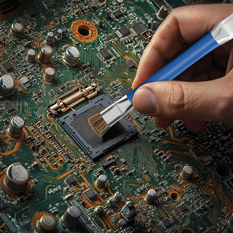 Sichere Antistatik-Reinigungsbürste für Motherboard und Leiterplatten, Handy-Reparaturwerkzeug-Set mit Doppelkopf für Bequeme Anwendung – Detail 5