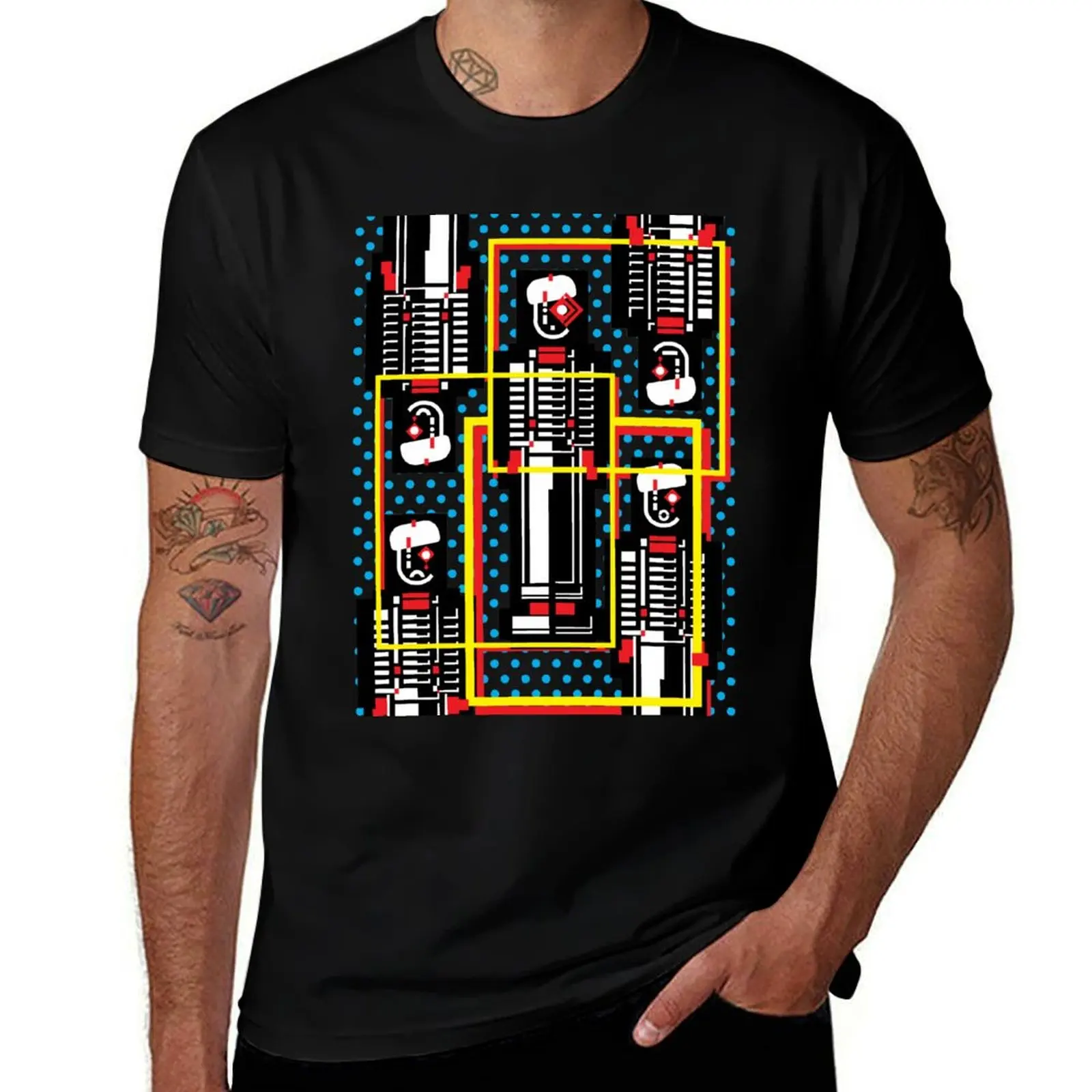 T-shirt Funky Mime Life of Circle, t-shirt décontracté à imprimé graphique