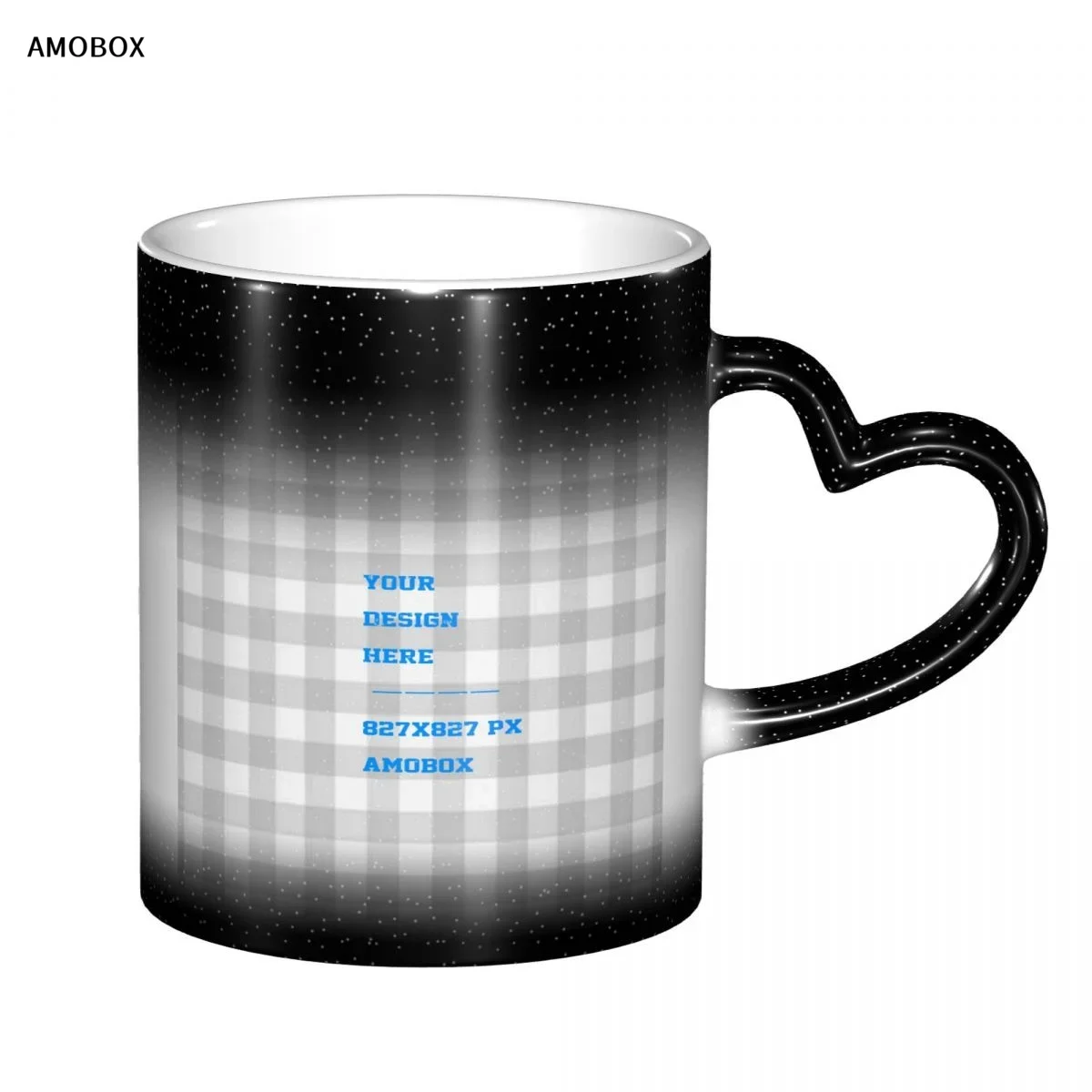 AMOBOX-Color Changing Mug in the Sky, Unisex, Colorful Paint, Heat Sensitive, Custom Coffee Mug, Pattern Printed, Unisex