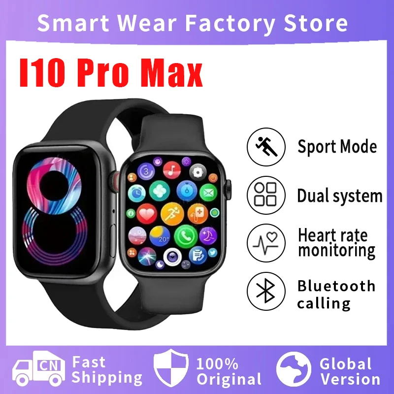 

Смарт-часы I10 Pro Max, умные часы для мужчин, серия 9, телефон, часы на заказ, спортивные водонепроницаемые часы для женщин и мужчин, носимые
