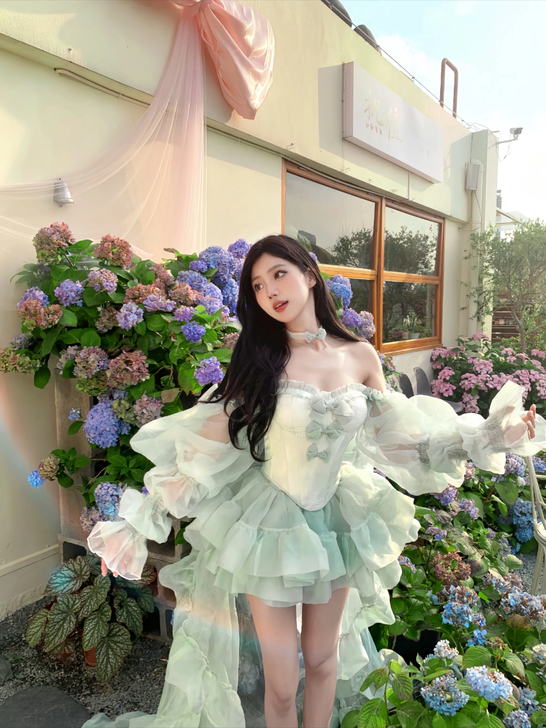 2025 Summer New Japanese Style Original Princess Lolita Dress Birthday Party Sweet Girl High-end Green Cute Puffy Dress