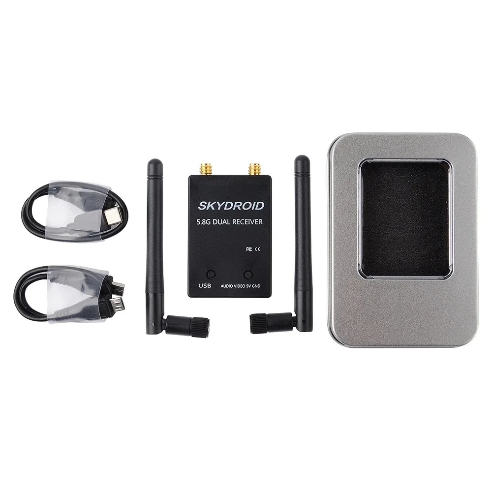 Skydroid 5.8ghz 150ch Fpv استقبال Uvc 5.8g المزدوج استقبال هوائي مزدوج Otg الهاتف الذكي للهاتف أندرويد Rc أجزاء الطائرة بدون طيار
