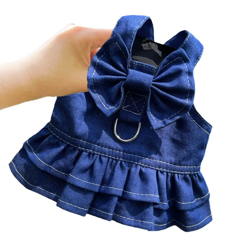 

Pet Products Dogs, pets, cats, denim skirt supplies, dog walking, cat chest and back traction, fighting dog clothes, clothing