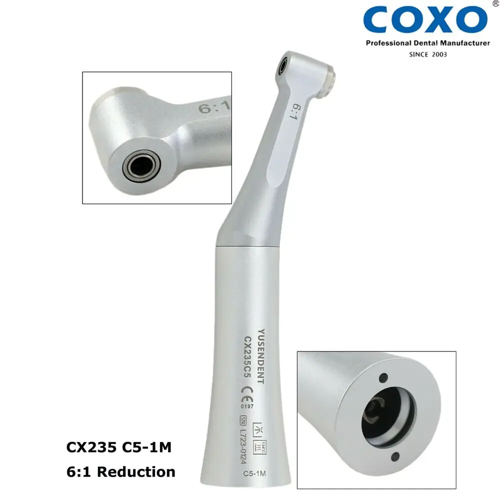 

COXO Dental Endodontic Contra Angle Handpiece 6:1 Low Speed Handpiece Fit E Type Motor ISO E type