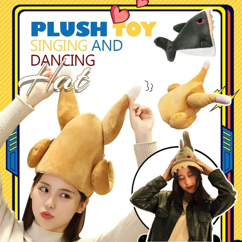 

Plush Toy Singing And Dancing Singing 2022 New Hot Fashion Turkey Thanksgiving Hat Novelty Cooked Chicken Bird Secret Santa Fanc