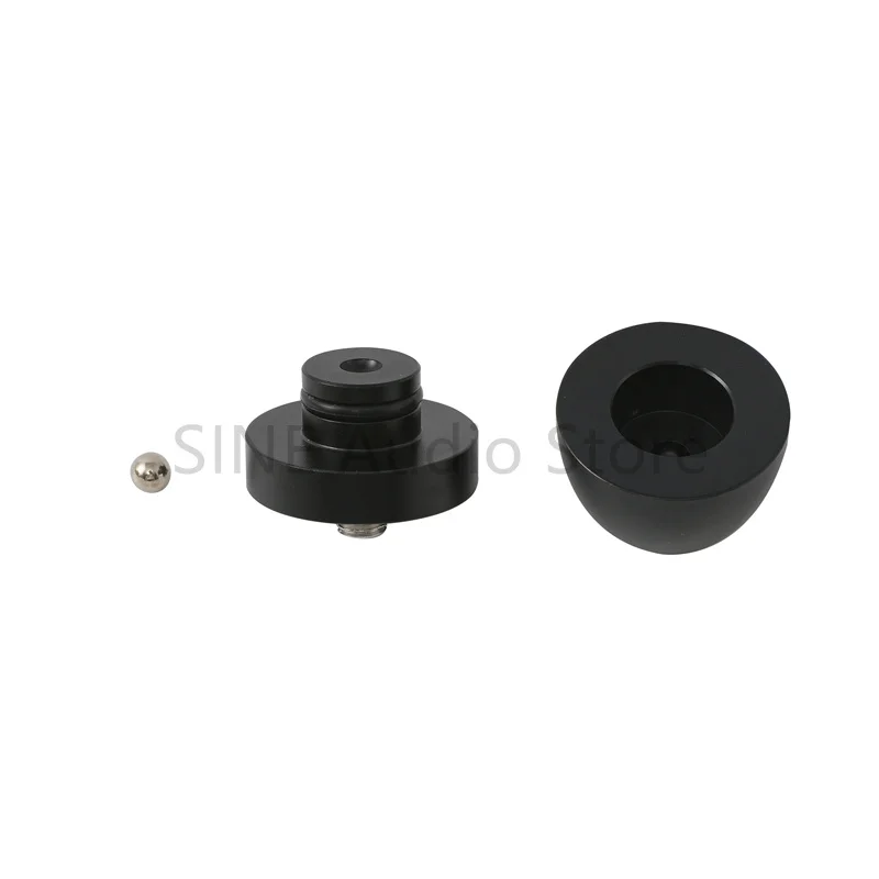 4pcs aluminum alloy flat bottomed speaker with shock-absorbing foot studs and M8 screws