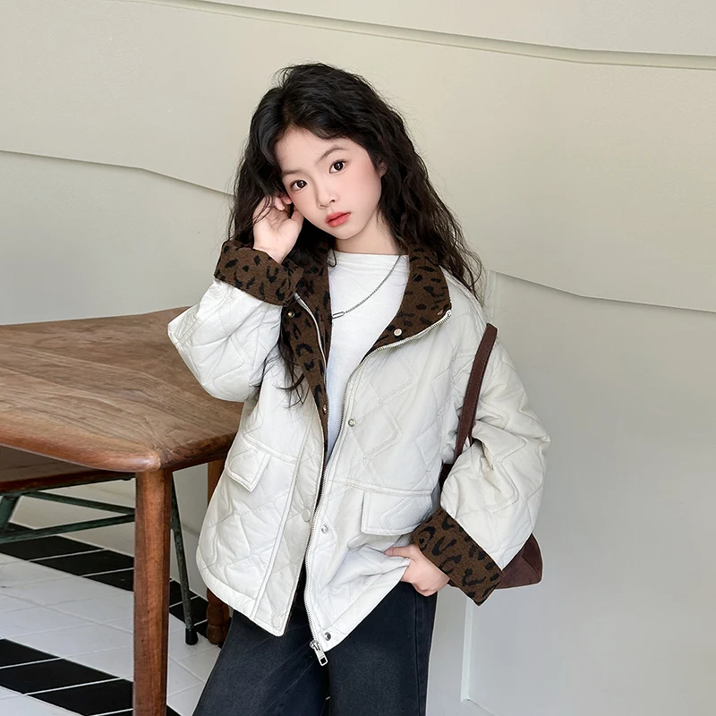 

Хлопковое тюлевое пальто для девочек, осенне-зимняя новая детская одежда, модная повседневная теплая хлопковая верхняя одежда для девочек