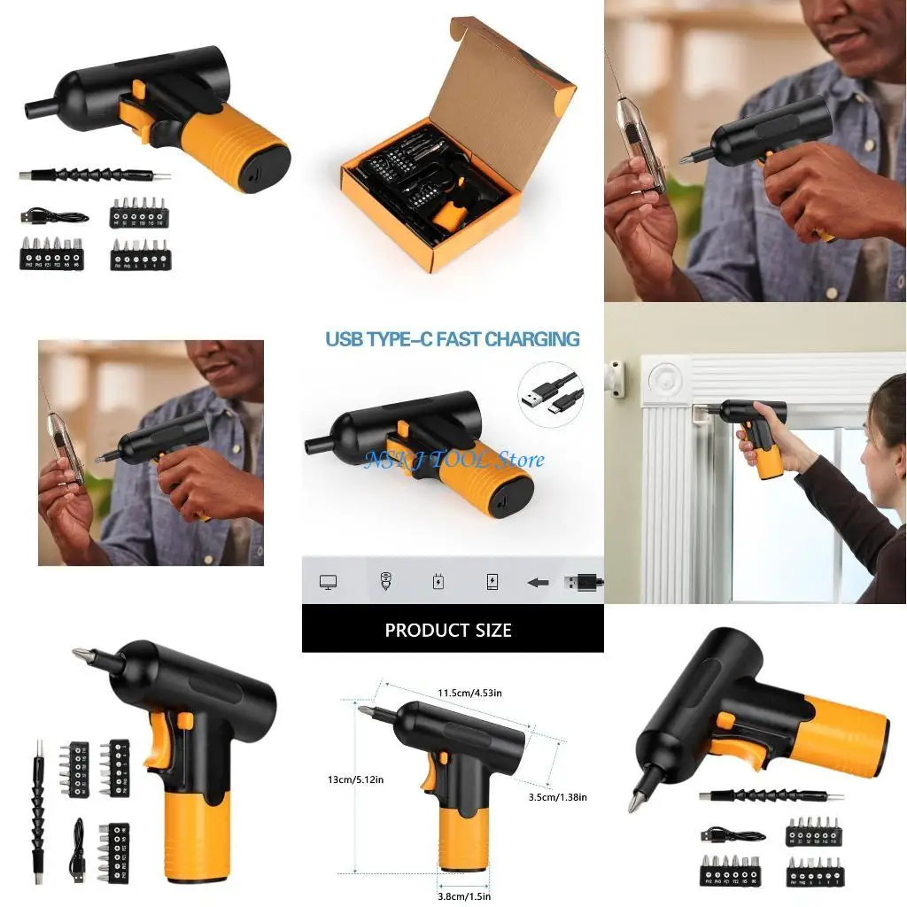 

L8RC Ergonomic Efficient Electric Screwdriver Fast Charging For Household Decoration