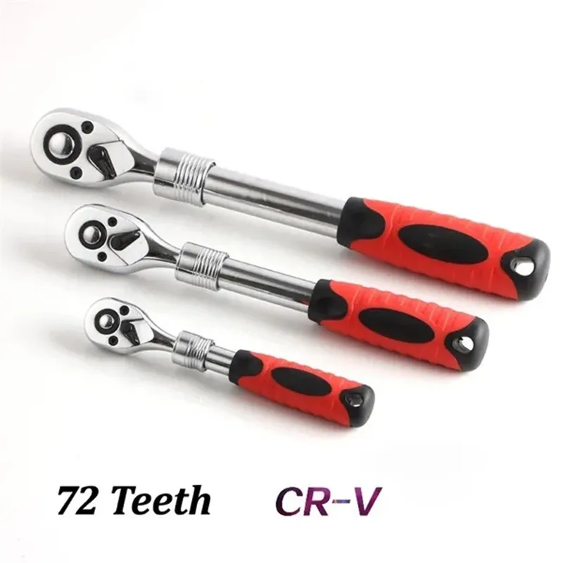 Multifunction 72-Tooth Adjustable Socket Ratchet Wrench 1/2\