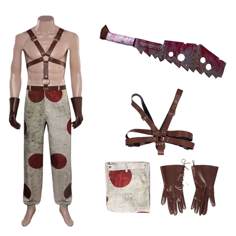 

Twisted TV Metal Sweet Tooth Косплей Костюм Взрослых Мужчин Ремень на спине Пояс Перчатки Брюки Реквизит Наряды Хэллоуин Карнавальный костюм для вечеринки