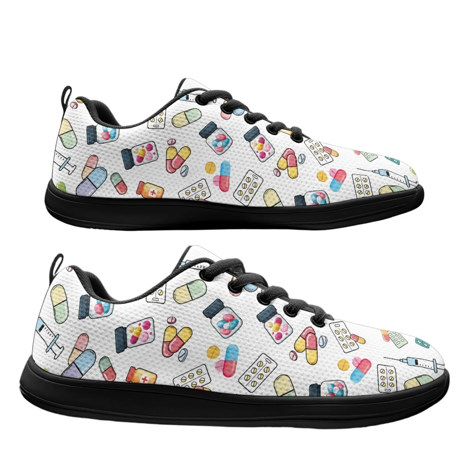 PENSTROLL Medical Pills Walking Shoes Mesh & EVA Backless Tennis Sneakers Breathable Running Sneakers for Mens