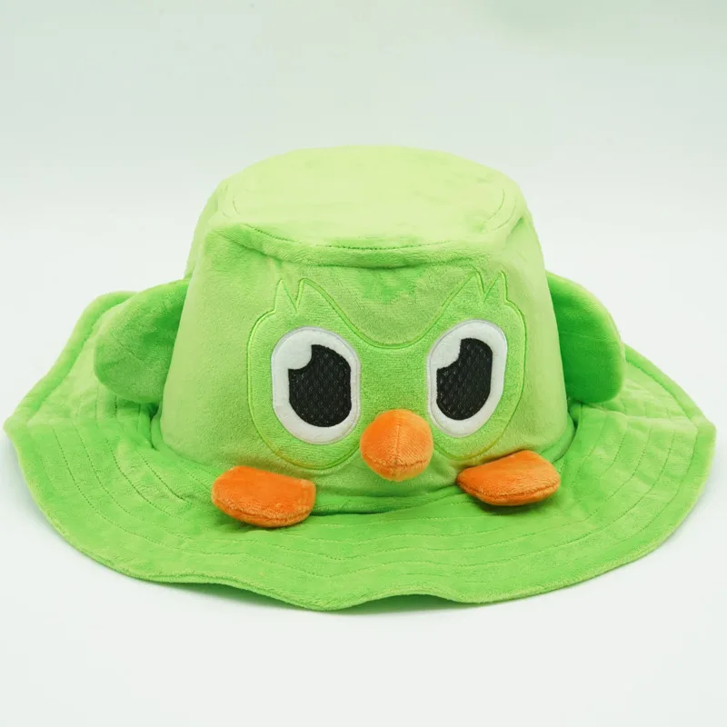 

New Duolingo Plush Dolls Green Owl Hat Stuffed Toy 33CM Cartoon Cute Soft Duolingo Buff Duo Plush Dolls Toy Gifts For Children