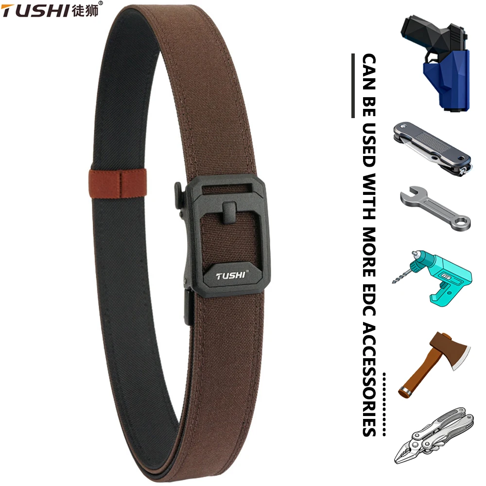 TUSHI New Multi-size Hard Tactical Belt for Men Metal Buckle IPSC Gun Belt 1100D Nylon Military Belt Outdoor Sports Girdle Male