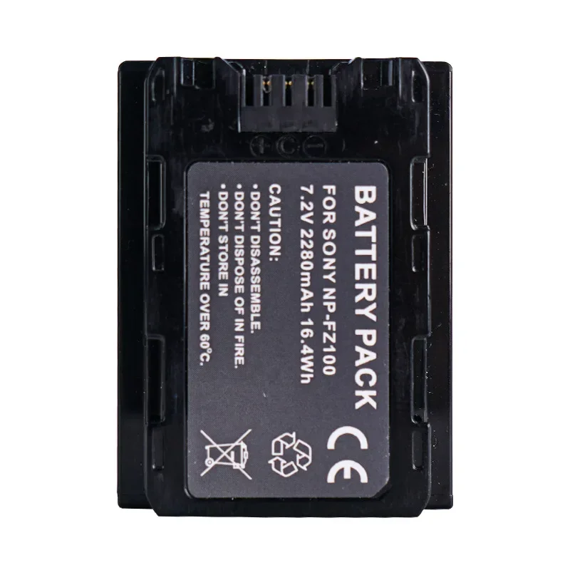 2280mAh 7.2V NP-FZ100 Battery Rechargeable Battery for Sony 7R Mark III A7III A7SIII A7R III A7RIV A7R 2 A9 A6600 Camera