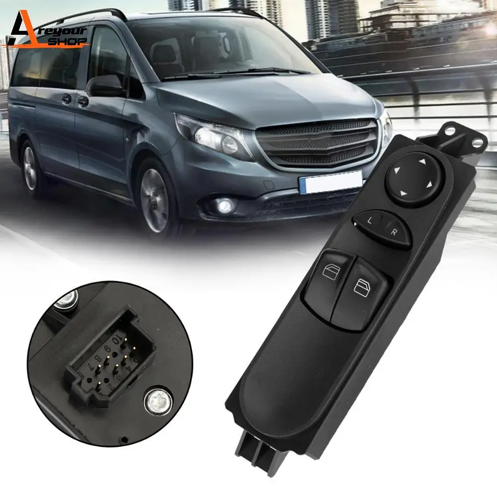 Areyourshop Master Power Window Switch for Mercedes-Benz W639 Vito 2003-2015 A6395450913 6395450913 Car Auto Parts