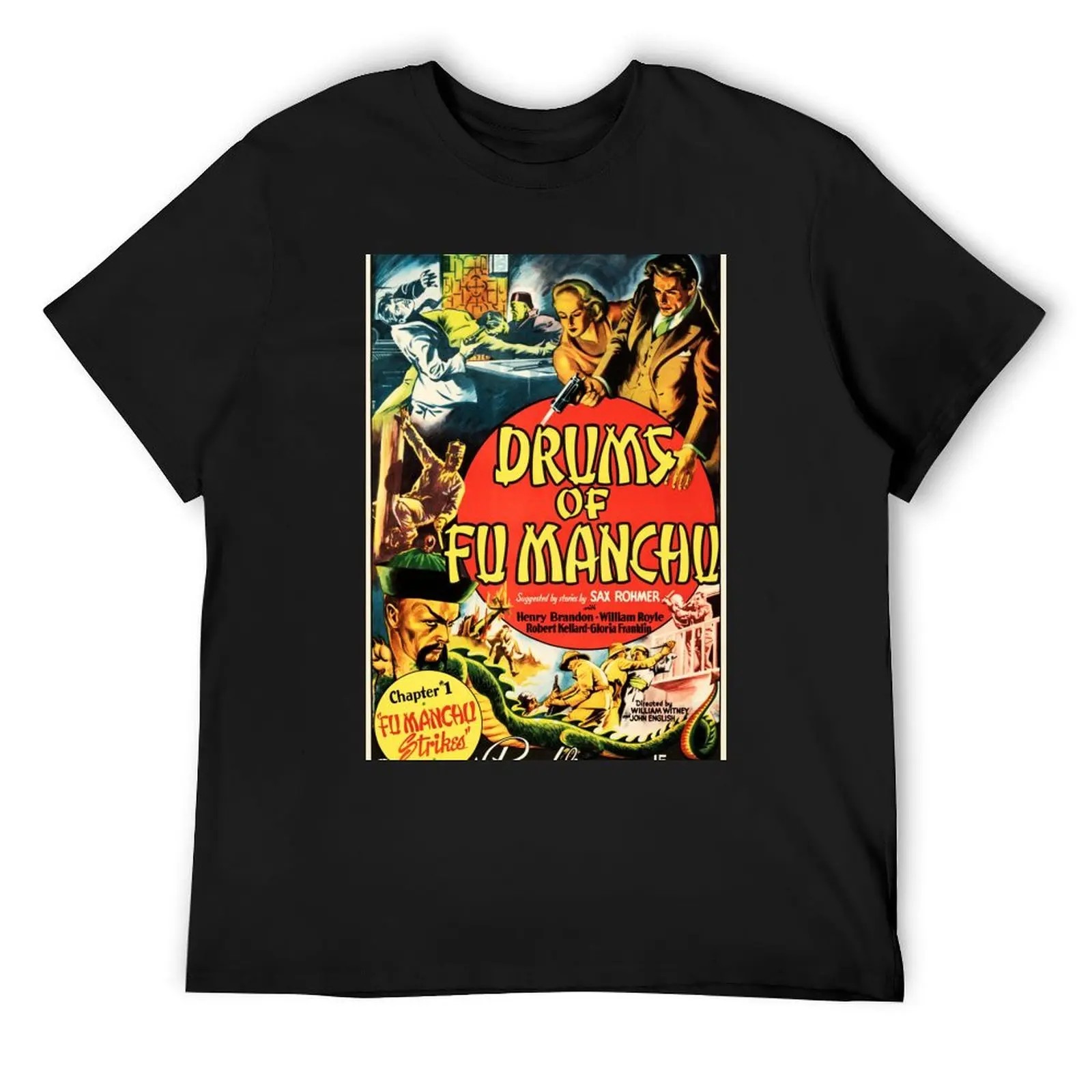 

DRUMS OF FU MANCHU 1940 Horror Thriller Cult Film Vintage Movie Poster T-Shirt