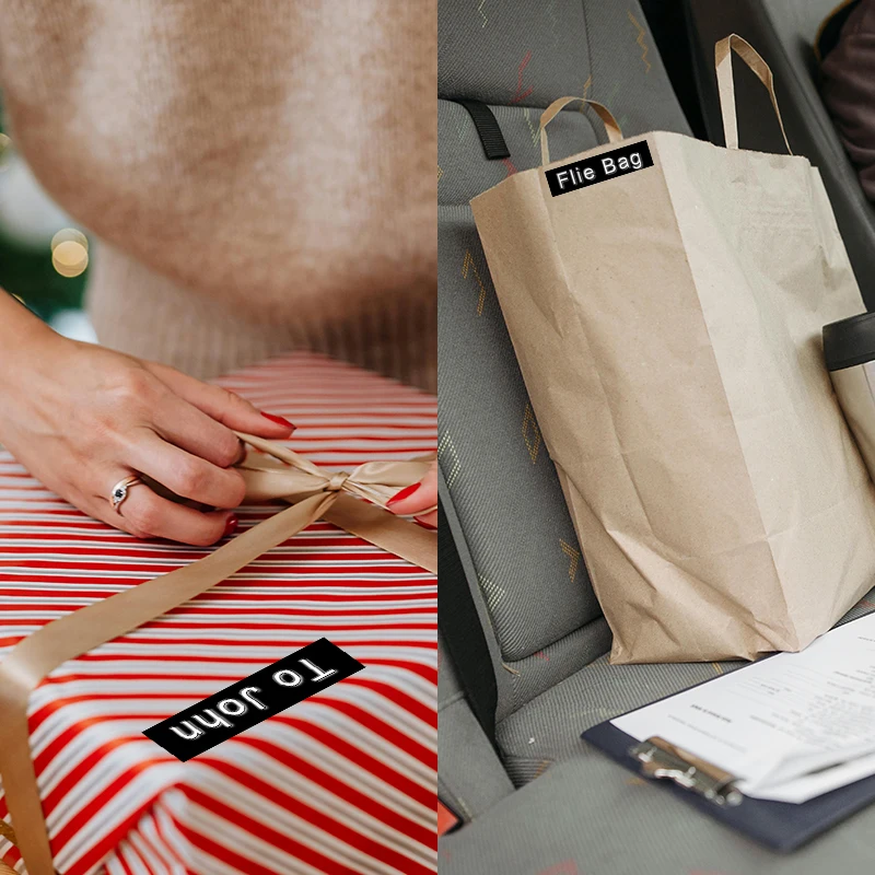 5PK 9MM White on Black 3D Embossing Tapes Plastic Embossing Labels Compatible for Dymo Motex E101 E-202 1540 Label Makers