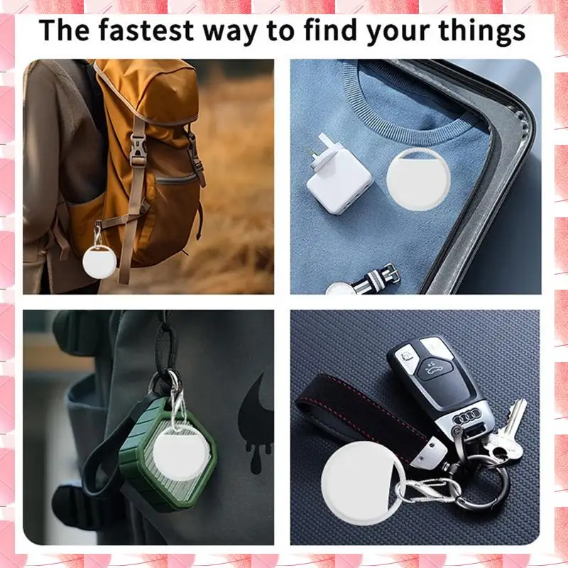 JAJA 4 PCS Smart Air Tag GPS Tracker Key Finder GPS Global Positioning Bluetooth Mini GPS Tracker Pet Key Bag Finder For IOS